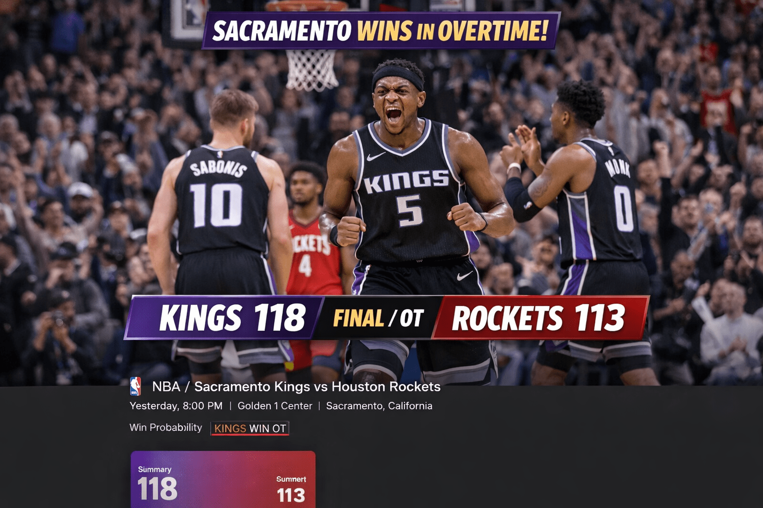 Kings vs Rockets